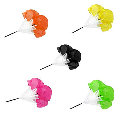 Running Speed Training,2 Umbrella Speed Chute,Resistance Parachute,Training Parachute,Running Parachute for Adul,Black