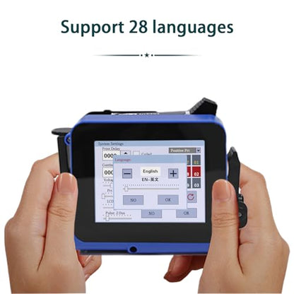 Phezer Mini Handheld Inkjet Printer PC11 for Flat and Curved Surface, with Touch Screen and Quick-Drying Ink Cartridge, Portable Pocket Marking Device for Label/Date/Barcode/Logo/Qrcode/Batch Number - color: PC11 Mini Printer