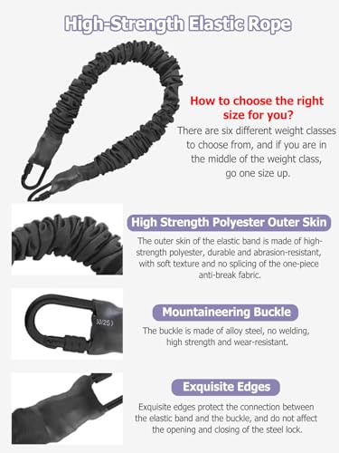 Bungee Fitness Training Set,Adjustable Resistance Belt Rope for Gym Home Workouts - Ideal for Suspension Training and Dance Fitness (Weight Class)