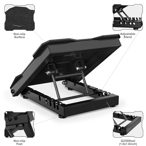 Steel Slant Board Calf Stretcher, 600 Lbs Weight Capacity 5-Level Adjustable Incline Board Squat Wedge Achilles Ankle Stretcher Non-Slip Surface for Squat, Fitness, Physical Therapy - color: Black