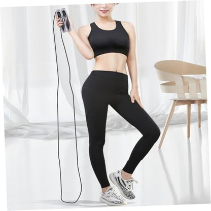 Electronic Counting Jump Rope for Workout Fitness Training, Weighted Steel Wire Skipping Rope with Digital Counter, Black for Home Gym and Exercise