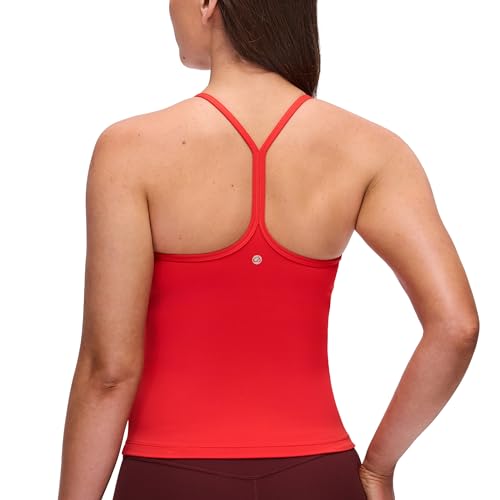 CRZ YOGA Butterluxe Y Back Tank Tops - color: Deep Red, size: X-Large