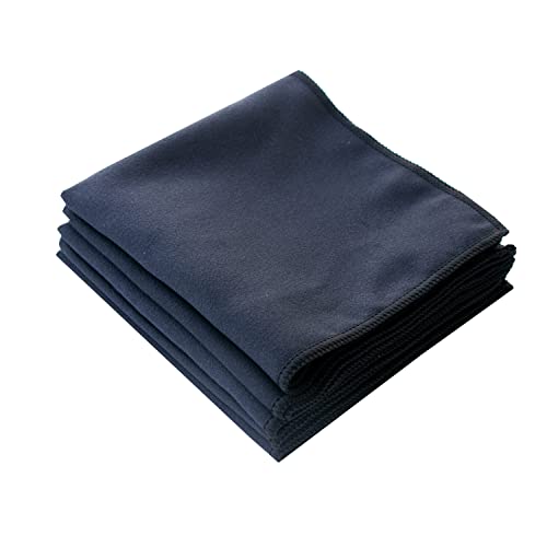 Unisex Sweat Absorbing Microfiber Handkerchiefs Quick Dry Sport Gym Towels 5 Pack - color: Black