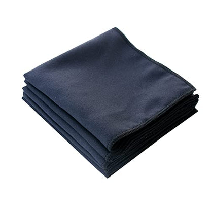 Unisex Sweat Absorbing Microfiber Handkerchiefs Quick Dry Sport Gym Towels 5 Pack - color: Black