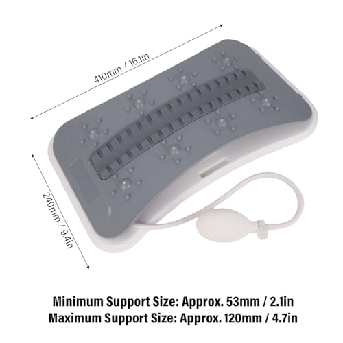 Drfeify Lower Back Stretcher, Adjustable Arch Lumbar Support Cracker Board with Hand Pump, Massager Auxiliary Tool for Home and Office