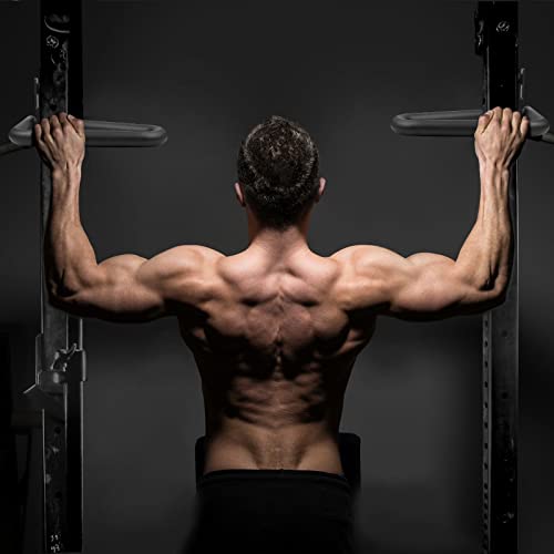 Dip Bar Attachment for Squat Rack - Multi Grip Set of 2 for Strength Training, Pull up, Push up 2x2 inch Power Cage Squat Rack - Pair