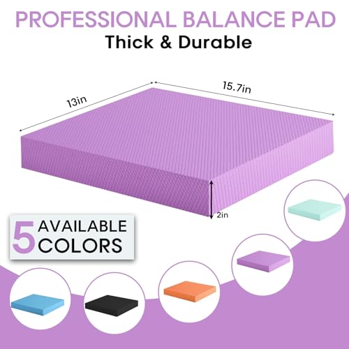 Balance Pad – Stability Trainer for Balance, Stretching, Physical Therapy, Exercise, Mobility, Rehabilitation and Core Training Non-Slip Closed Cell Foam Premium Balance Pad Knee Pad