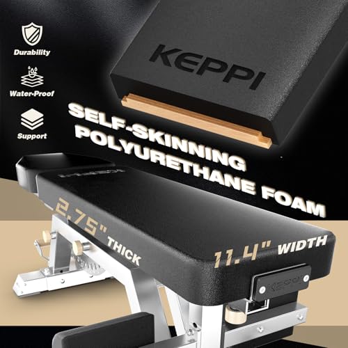 Keppi Fitness Bench6000 Weight Bench, Commercial Grade FID Workout Bench - color: Stainless
