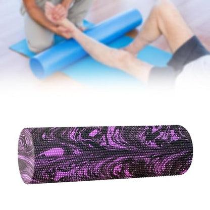 kowaku Yoga Column Roller Round Foam Roller Massage Tool Yoga Block Yoga Roller for Waist Back Stretching Workout Fitness, 30cmx15cm, Black Purple