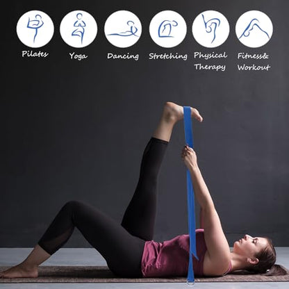 Wettarn 15 Pack Yoga Block and Strap Set 15 Pcs Non-slip Yoga Blocks with 15 Pcs Metal D Ring Stretching Exercise Workout Fitness Accessory for Gym