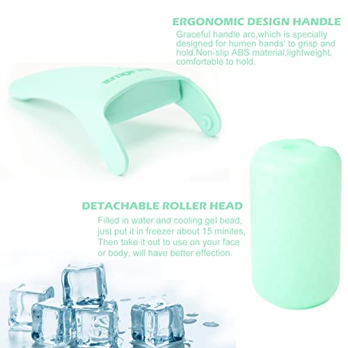 Wonderwin Ice Roller for Face and Body Massage, Facial Roller Skin Care Tool for Reduce Wrinkles and Puffiness, Migraine Pain Relief and Skin Tighten, Cold Therapy for Cooling and Calming(Green) - color: Green