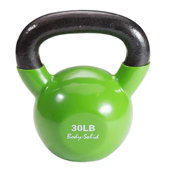 Body-Solid Vinyl Coated Kettlebells with Kettle Grip Handles, Perfect Kettlebells for Weight Training and Core Workout Exercise Equipments