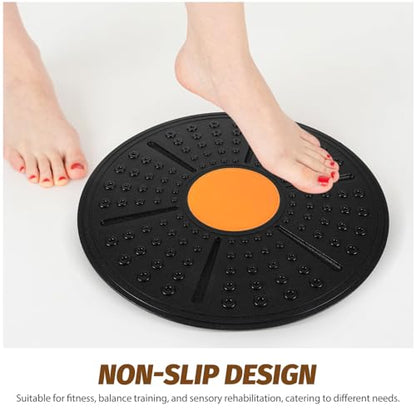 Luxshiny Non-slip PP Balance Board for Core Training and Sensory Rehabilitation Stability Wobble Board with Textured Surface for Fitness Enthusiasts and Home Exercise