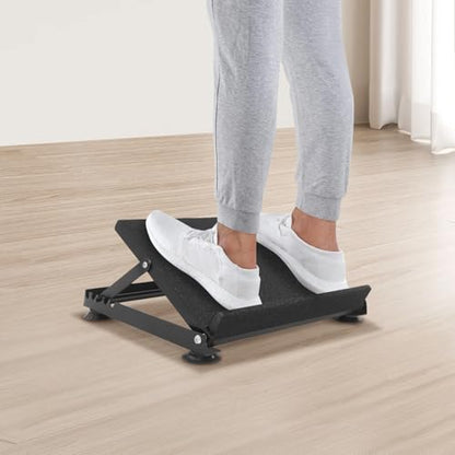 Adjustable Slant Board Calf Stretcher with 5 Angles & Non-Slip Surface, 440lbs Capacity Foldable Ankle Balance Boards for Fitness, Rehab, Athletes, Home Gym