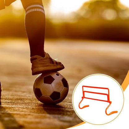 Colaxi Agility Hurdle,Agility Speed Training Equipment,Adjustable Height Jumping Bar Set for Foot Exercise Coaching Soccer - color: orange