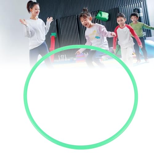 Agility Speed Rings Training Kit 10 Pcs Hollow Jumping Hoops for Kids Balance Coordination Sensory Exercise Green Plastic 35cm - size: 0.7in Width