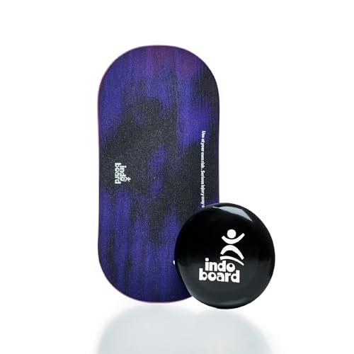 The Indo Board “Rocker” Model. Balance Board with Cushion. Balance Training for Core Strength, Stability & Athletic Performance - Surfing, Skateboarding, Snowboarding. Designed for Progression. - color: Purple Rain
