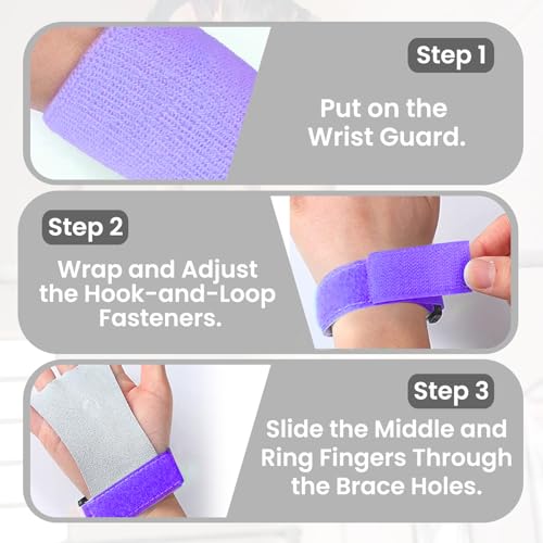 Amrta Gymnastics Grips with Wristbands for Girls 2 Pair - color: Purple-Pink, size: X-Small