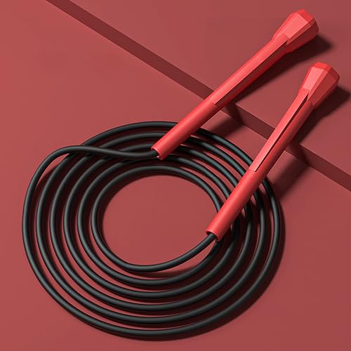 Jump Ropes for Fitness Adjustable Lengre Soft Skipping Rope Lightweight Non-Kinking PVC For Women Men Exercise Activity Indoor Outdoor Fitness - color: Red