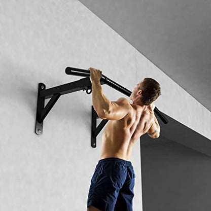 Wall-mounted Pull Up Bar,For Home Gym Workout Training Heavy Duty Fitness Bar,Home Fitness System with Grommets,661 lbs