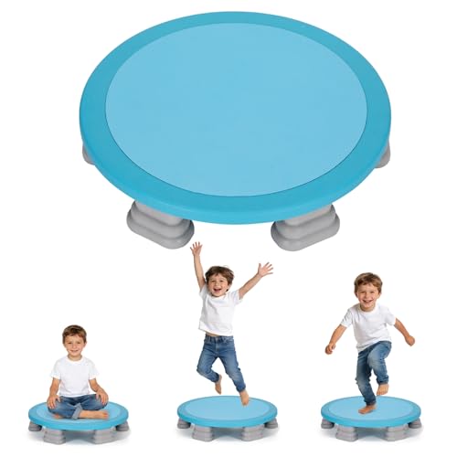 Mini Trampoline for Kids, Rebounder Bouncing Board with Non-Slip Base, Sensory Trampoline for Autism Kids, Rebound Jumping Board for Indoor Outdoor Play Autism Sensory Development Ideal Gift