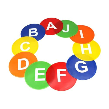 Agility Floor Dots 10 Pack 9.06 inch (23cm) PVC Non Slip Sport Training Markers for Soccer Dance