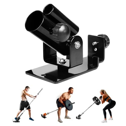 Yes4All Exercise Machine Adjustable T Bar Row Attachment, D Row Handle/Landmine Handle Attachment with Textured Rubber Handles - color: A. Black - T Bar Row Platform