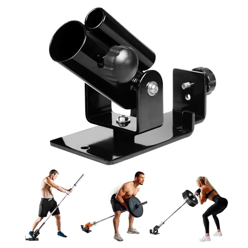 Yes4All Exercise Machine Adjustable T Bar Row Attachment, D Row Handle/Landmine Handle Attachment with Textured Rubber Handles - color: A. Black - T Bar Row Platform