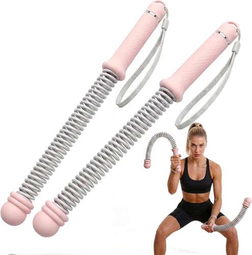Weighted Ropeless Battle Ropes, High-Resistance Portable Heavy-Duty Cordless Rope for Home Gym with Poster, Low Noise. HIIT and Low-Impact Cardio Aerobic Training for Men & Women - color: Pink