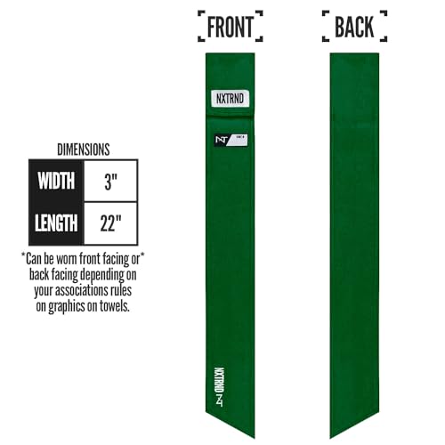 Nxtrnd Streamer Football Towel, Thin Sports Towel, Dries Hands & Football Accessories (Dark Green) - color: Dark Green