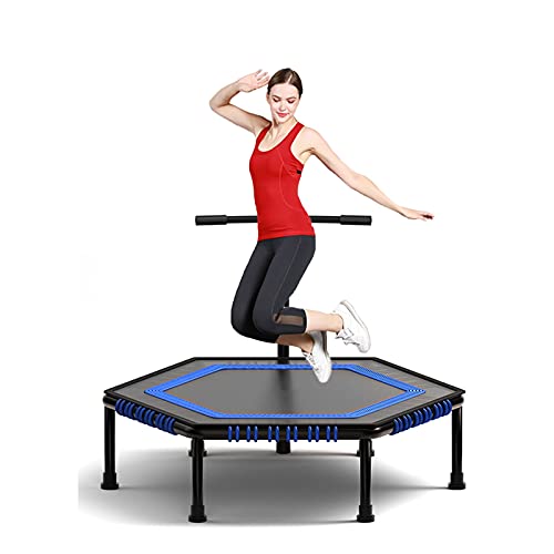 Trampoline 50in Mini Trampoline with Foamable Handles, Core Training Cardio Fitness Equipment for Men and Women, Home Gym Indoor Exercise Rebound Trampoline