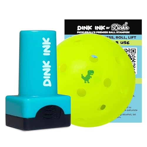 Dink Ink Pickleball Stamper – Fun Way to Mark Your Pickleballs | Great Gift for Pickleball Lovers | Easy to Use | No Mess | Long-Lasting Ink | Perfect Stocking Stuffer for The Holiday - color: Jurassic Smash