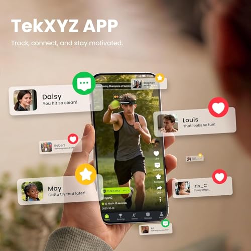 TEKXYZ® Reflex Ball with Counter App | Online Community for Boxing Ball, Perfect for Reaction, Agility, Punching Speed, Fight Skill and Hand Eye Coordination | Stocking Stuffer Gift for All Ages