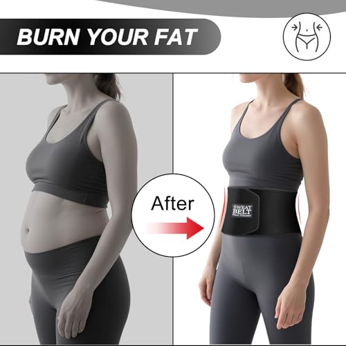 Waist Trimmer for Women and Men, Sweat Belt Band Belly Stomach Wrap