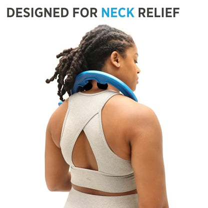 Tiger Tail Tiger Cane Back & Neck Massager – Trigger Point Deep Tissue Acupressure Therapy Cane Massage Hook with 7 Gription Knobs, 2-Piece Massage Tool for Muscle Knot & Shoulder Massage, Blue - color: Blue