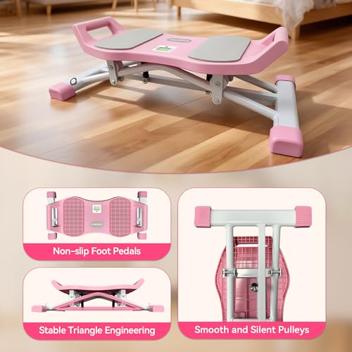 EPHESPORT Rocking Balance Board with Resistance Bands – Ski-Inspired Stepper for Core & Stability Training, LCD Monitor, 300 lbs Capacity, Wobble Fitness Trainer for Home Gym