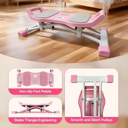 EPHESPORT Rocking Balance Board with Resistance Bands – Ski-Inspired Stepper for Core & Stability Training, LCD Monitor, 300 lbs Capacity, Wobble Fitness Trainer for Home Gym