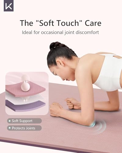 KEEP Yoga Mat 7mm Thick Non Slip - Extra Cushion TPE Exercise Mat for Home Workout & Pilates, Eco Friendly Knee Protection, 72"x24" Large Fitness Mat with Carrying Strap