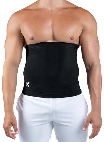 Kewlioo Men's Heat Trapping Waist Toner - Waist Trainer for Men - Comfortable & Discreet Waist Trimmer Thermo Sauna Belt
