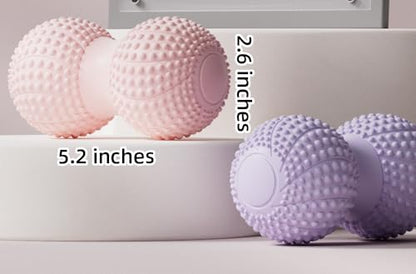 Peanut Massage Ball for Myofascial Release & Muscle Relaxation - Deep Tissue (Pink) - color: Pink