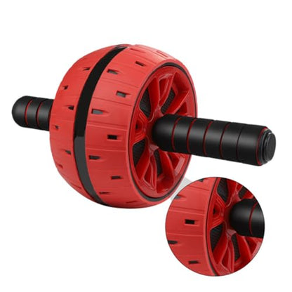 Happyyami Silent Ab Roller Wheel with Large Design and Knee Mat Abdominal Muscle Trainer for Home Gym Fitness Suitable for Men Women Beginners and Experts