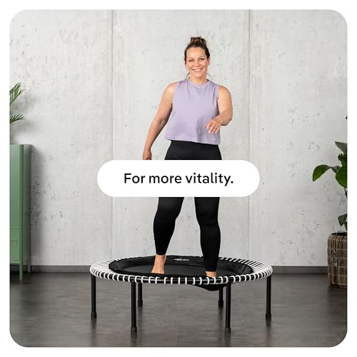 bellicon Mini Trampoline | Bungee Suspension up to 260 lbs | Indoor Fitness Rebounder for Adults | Screw-in Legs