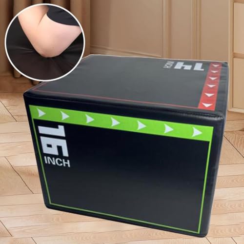 Jump Box Plyometric Platform Exercise Step Box Agility Conditioning Box Anti Slip Foam Sponge Material Suitable for Women Children Home Gym Training, 40cmx30cmx35cm