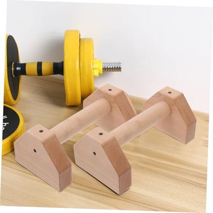 Yardwe Workout Handles Push up Handles for Floor 2pcs Wooden Push up Bar for l Sits Jump Throughs Handstand Pushups and Calisthenics Fitness Wood Parallettes Set