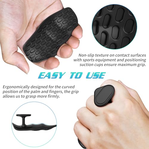 Anti-Slip Workout Grips, Ergonomics Rubber Gym Grips, Weight Lifting Grips for Hand Protection, Workout Gym Gloves for Men and Women Deadlift, Fitness Training, Weightlifting and Exercise