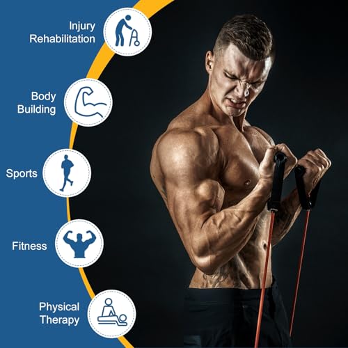 Resistance 5 Level Exercise Band for Working Out 150LB Mixcolor