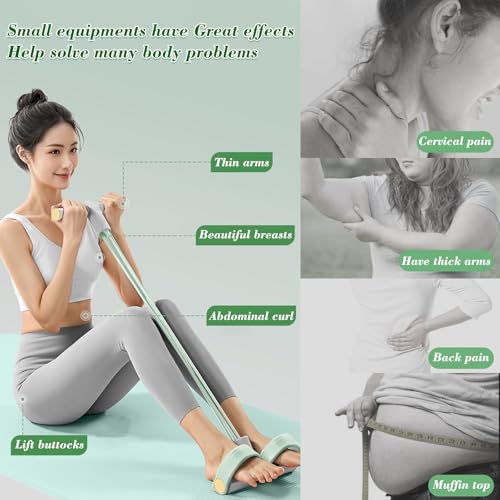 Foot Pedal Resistance Band,6-Tube Pedal Puller Resistance Rope,Yoga Elastic Exercise Bands, for Women Jump Fitness, Abdomen/Arm Weight/Waist/Leg Stretching Slimming Training