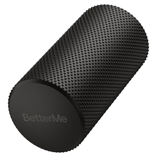 BetterMe Foam Roller for Muscle Recovery – High Density Exercise Roller for Back &Legs – Deep Tissue Massage Roller for Tension, Relief & Stretching (Black)
