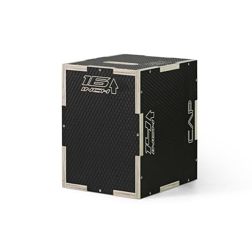 CAP Barbell 3-in-1 Plyometric Box | Multiple Styles and Sizes - size: 16in x 14in x 12in, style: NON-SLIP