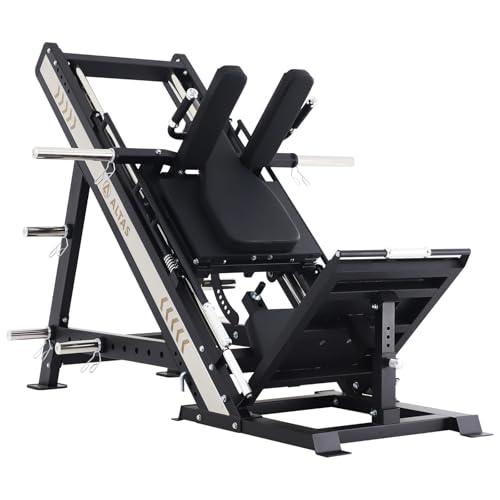 6026 Multi Function Leg Press & Hack Squat Machine, 2000LB Capacity, Adjustable Back Pad, Heavy-Duty Steel Frame, Black & Red Light Commercial Fitness Equipment